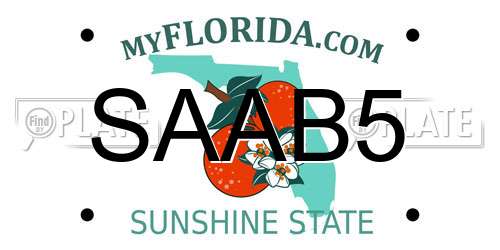 SAAB5 Florida License Plate