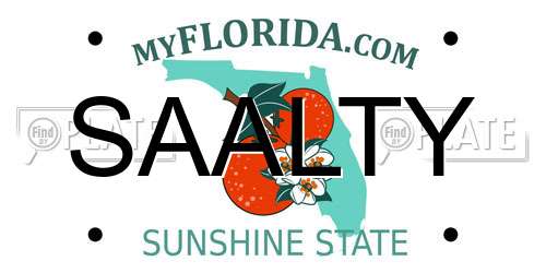 SAALTY Florida License Plate