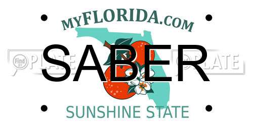 SABER Florida License Plate