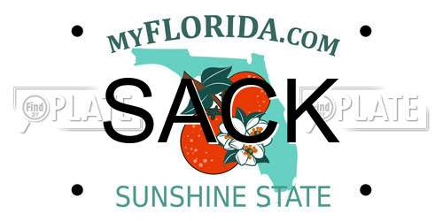 SACK Florida License Plate