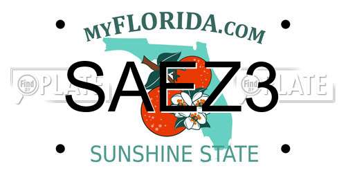 SAEZ3 Florida License Plate