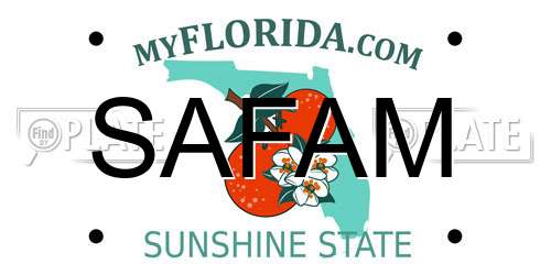 SAFAM Florida License Plate