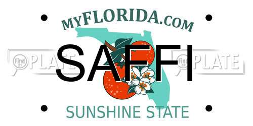 SAFFI Florida License Plate