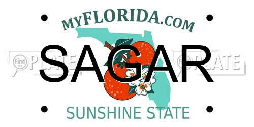 SAGAR Florida License Plate