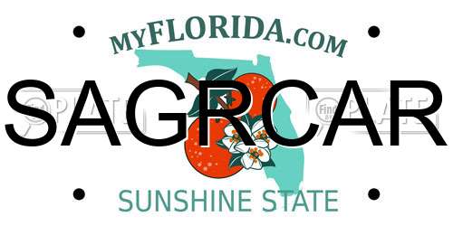 SAGRCAR Florida License Plate