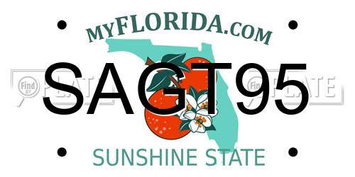 SAGT95 Florida License Plate