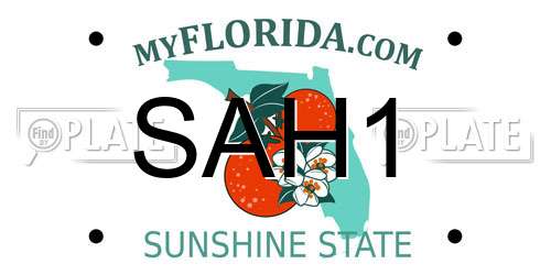 SAH1 Florida License Plate
