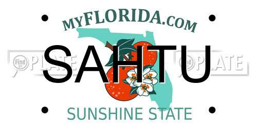 SAHTU Florida License Plate