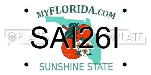 SAI26I Florida License Plate