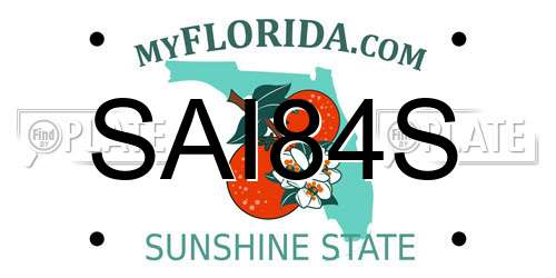 SAI84S Florida License Plate