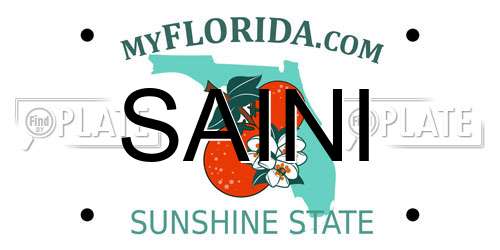 SAINI Florida License Plate