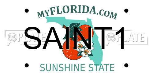 SAINT1 Florida License Plate