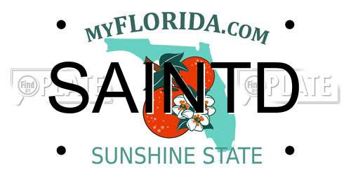 SAINTD Florida License Plate