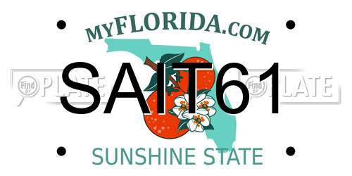 SAIT61 Florida License Plate