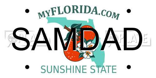 SAMDAD Florida License Plate