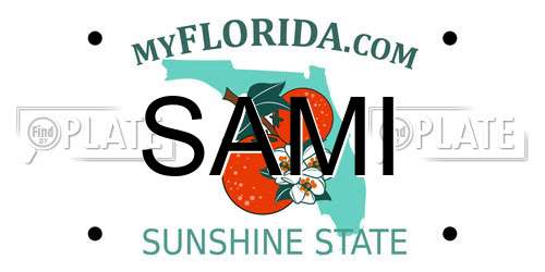 SAMI Florida License Plate