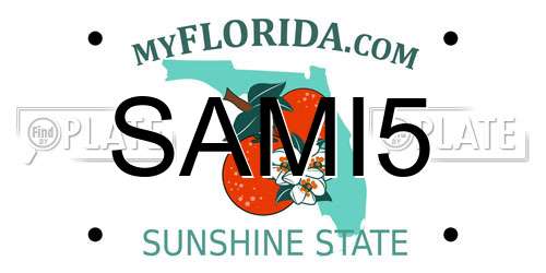 SAMI5 Florida License Plate