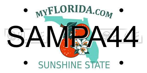 SAMPA44 Florida License Plate