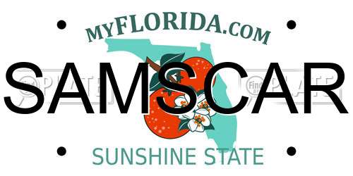 SAMSCAR Florida License Plate