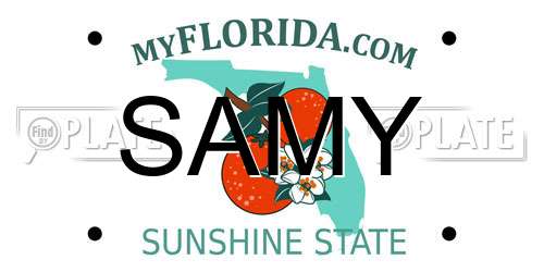 SAMY Florida License Plate