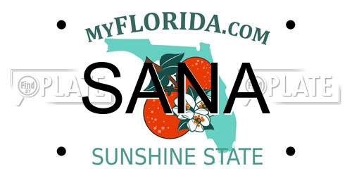 SANA Florida License Plate