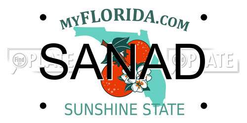 SANAD Florida License Plate