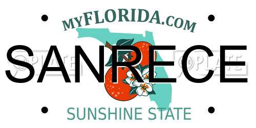 SANRECE Florida License Plate