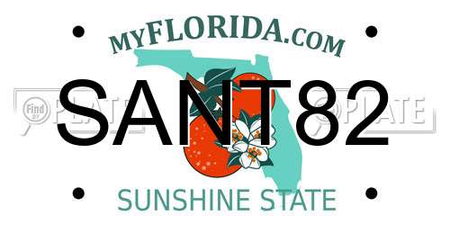 SANT82 Florida License Plate