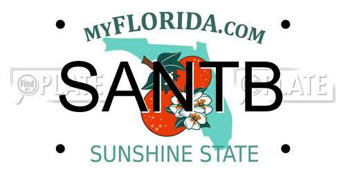 SANTB Florida License Plate
