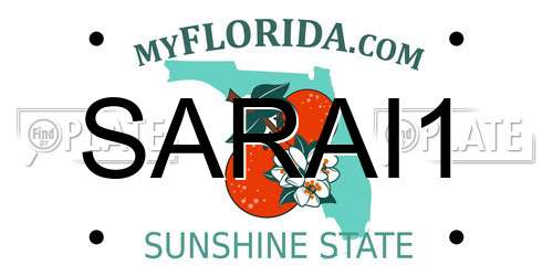 SARAI1 Florida License Plate