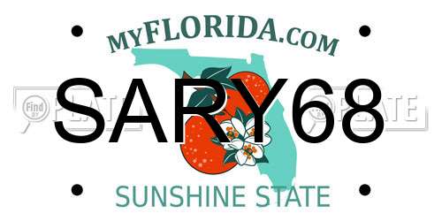 SARY68 Florida License Plate