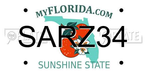 SARZ34 Florida License Plate