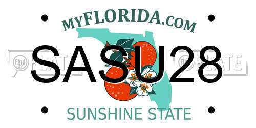 SASU28 Florida License Plate