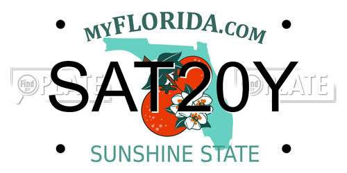 SAT20Y Florida License Plate
