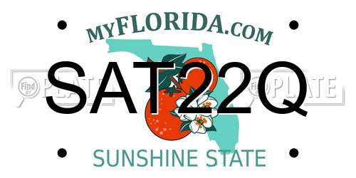 SAT22Q Florida License Plate