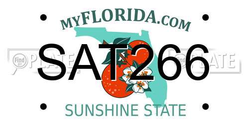 SAT266 Florida License Plate