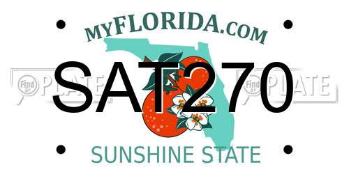 SAT270 Florida License Plate