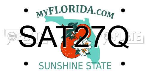 SAT27Q Florida License Plate