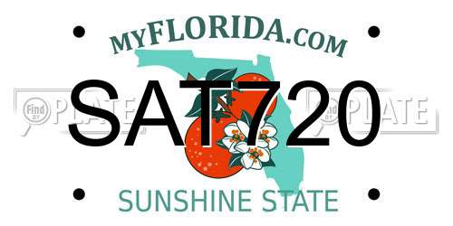 SAT720 Florida License Plate