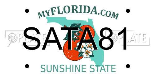 SATA81 Florida License Plate