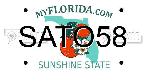 SATO58 Florida License Plate