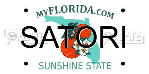 SATORI Florida License Plate