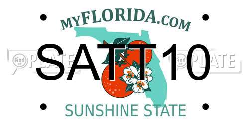 SATT10 Florida License Plate