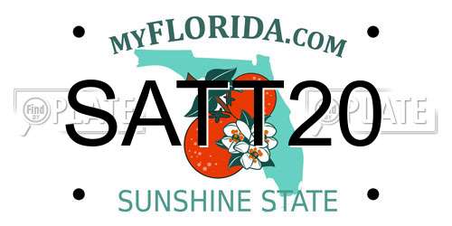 SATT20 Florida License Plate
