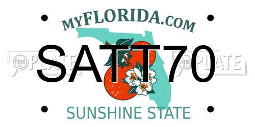 SATT70 Florida License Plate