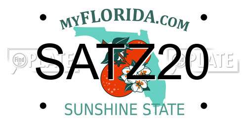 SATZ20 Florida License Plate