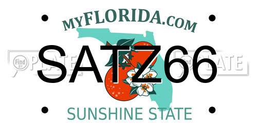 SATZ66 Florida License Plate