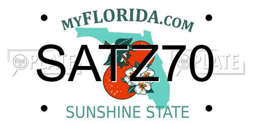 SATZ70 Florida License Plate