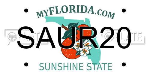 SAUR20 Florida License Plate