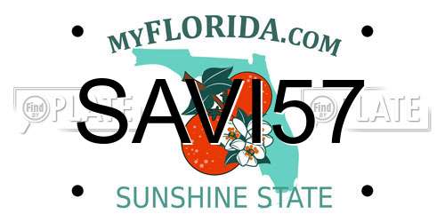 SAVI57 Florida License Plate